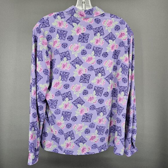 Vint Pendleton Blouse Womens 14 Long Sleeve Country Sophisticates 90s Secretary - Picture 6 of 11